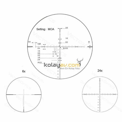 Vector Optics ORION PRO MAX 6-24X50 FFP Tüfek Dürbünü SCFF-44