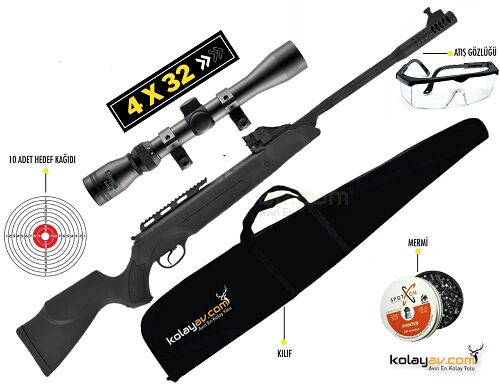 Hatsan SpeedFire S VORTEX Havalı Tüfek, Full Set 4x32